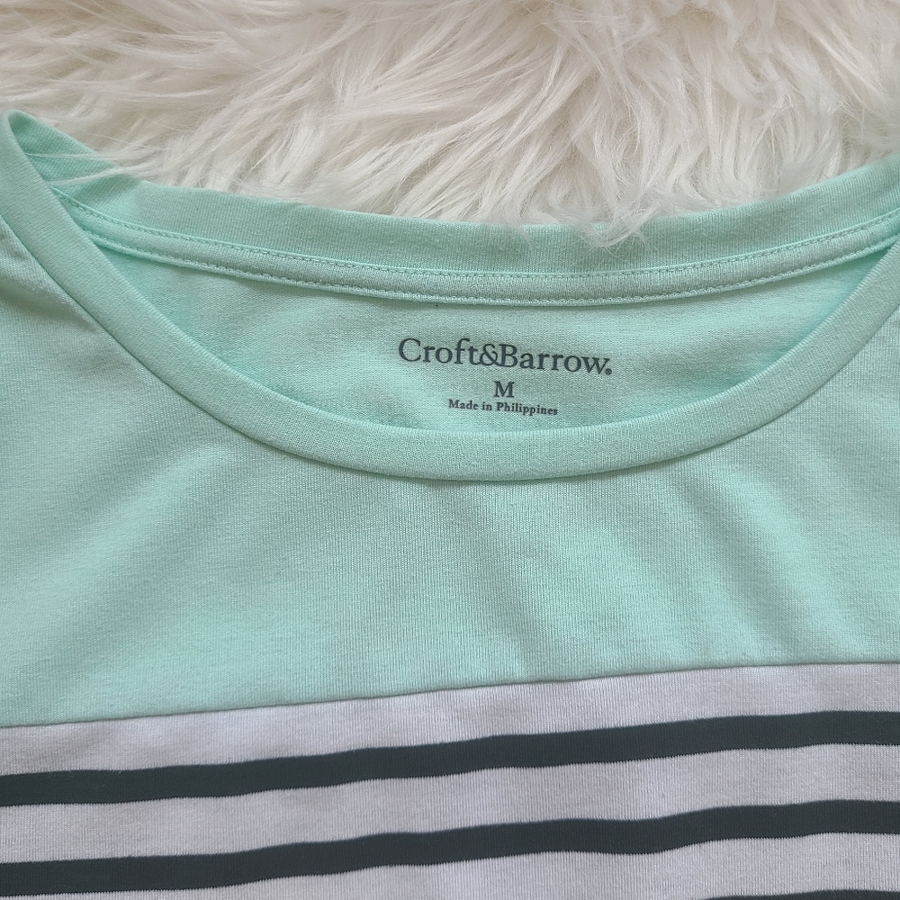 Croft & Barrow 3/4 Sleeve Striped T-shirt - Picture 12 of 15